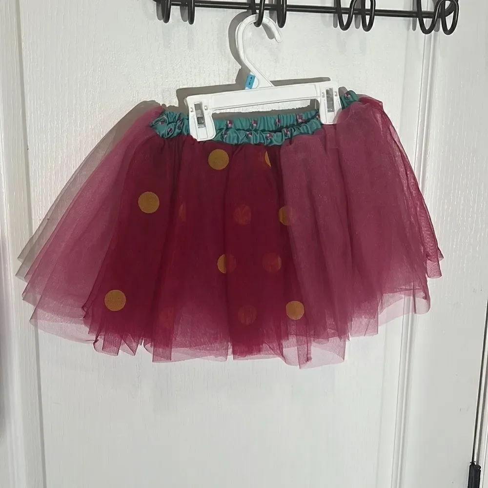 Girls Matilda Jane Tulle Skirt and reindeer headband with boot caps